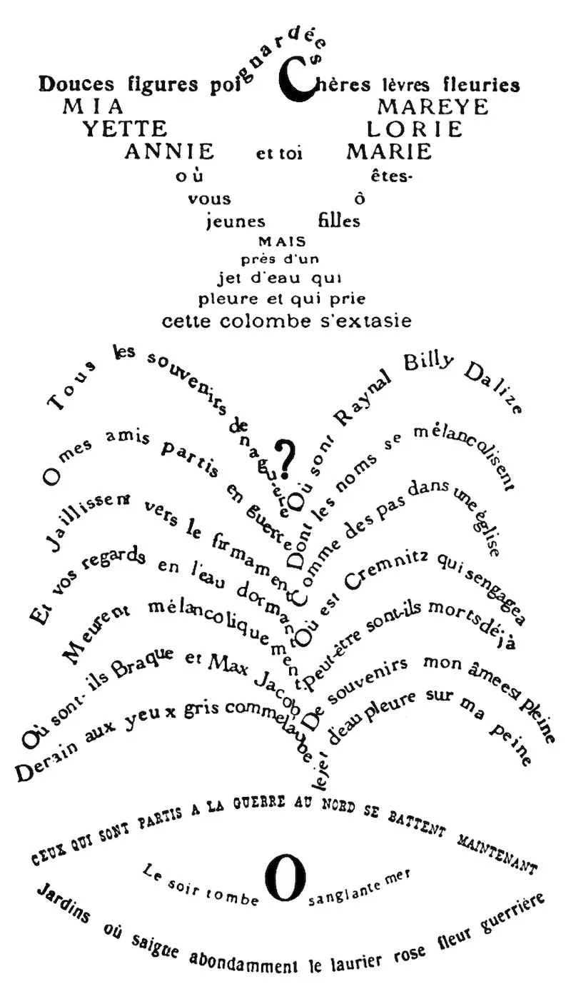 Caligrama - Qué es, concepto, cómo escribir uno y ejemplos Caligrama - Qué es, concepto, cómo escribir uno y ejemplos
