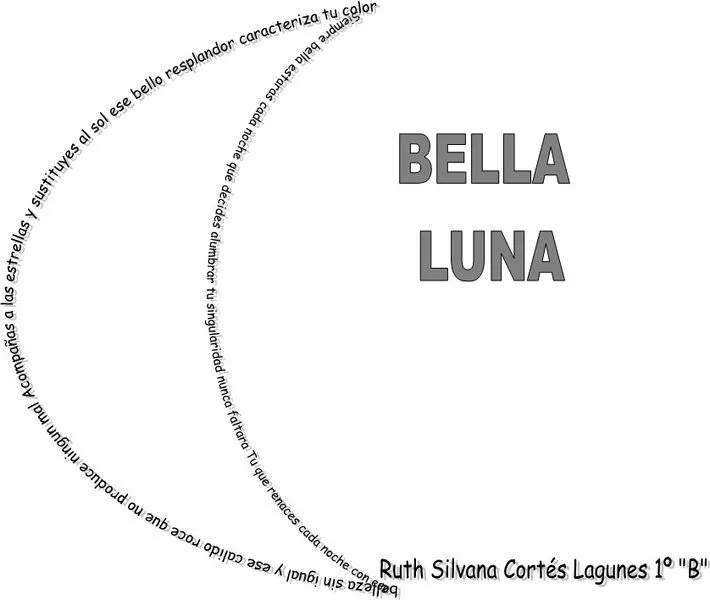 Ejemplos de caligramas de la luna - Imagui