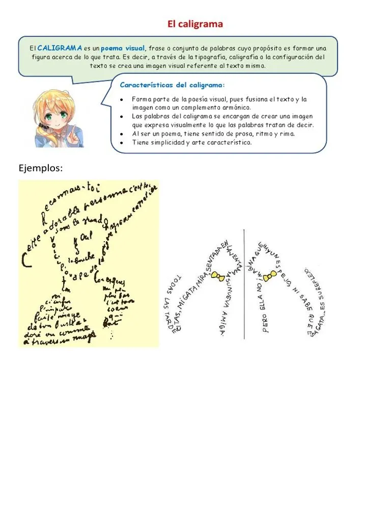 El Caligrama | PDF | Poesía | Escritura