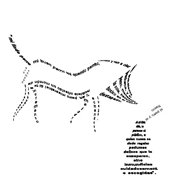 Caligrama perro - Imagui