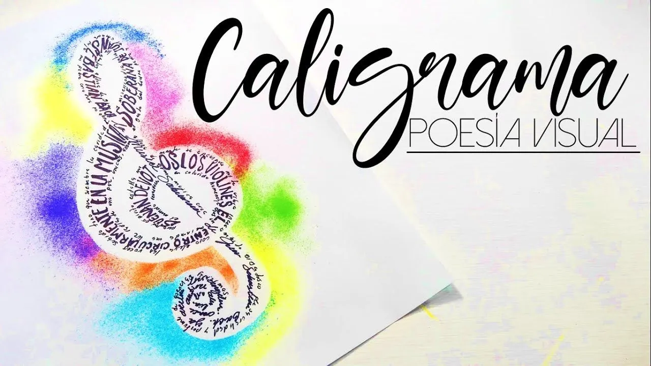 CALIGRAMA POESÍA VISUAL / TEMA: LA MÚSICA - YouTube