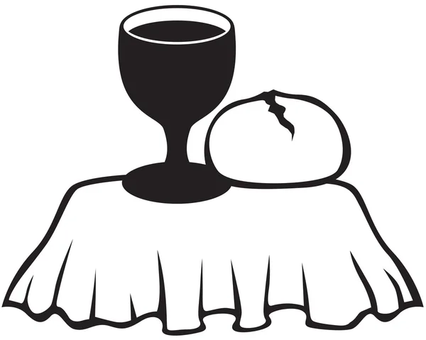 Cáliz y pan — Vector stock © agrino #18681317