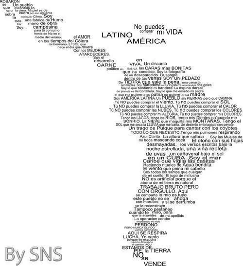 Calle 13 y América Latina. Mapa de América Latina con letra ... Calle 13 y América Latina. Mapa de América Latina con letra ...