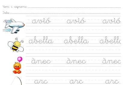Cal·ligrafia per imprimir - Imagui