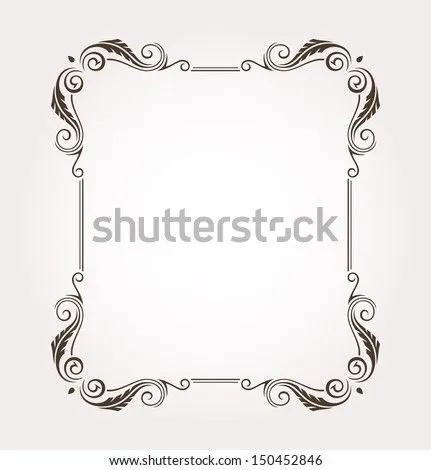 Calligraphic Frame And Page Decoration. Vector Illustration ... Calligraphic Frame And Page Decoration. Vector Illustration ...