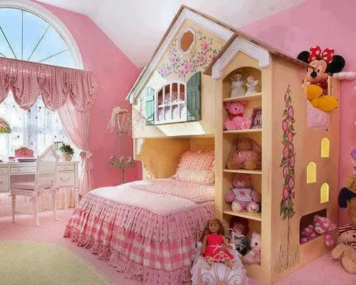 CAMA CASA EN DORMITORIOS INFANTILES - DORMITORIO CASITA DE MUÑECAS ...