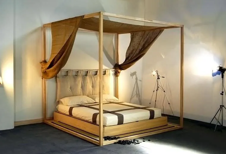 Cama doble / con dosel / moderna / de madera - YASUMI - Cinius Cama doble / con dosel / moderna / de madera - YASUMI - Cinius