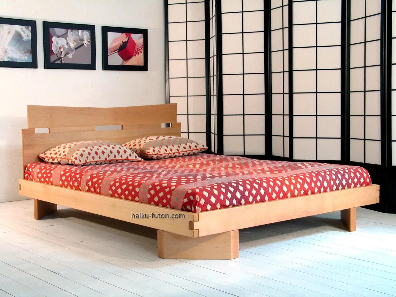 Cama de madera Mikado. Barniz ecológico - Camas Haiku- Cama de madera Mikado. Barniz ecológico - Camas Haiku-