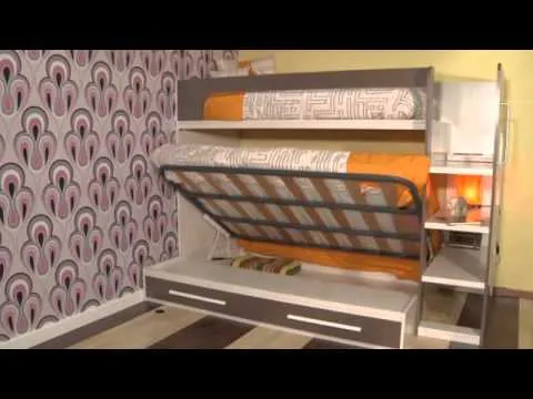 Cama de matrimonio + litera = 3 plazas originales y divertidas ...