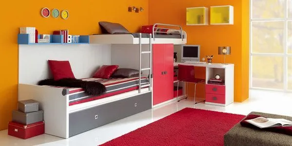 Camarote para niños con escritorio y cajones - Imagui | Bellizos ...