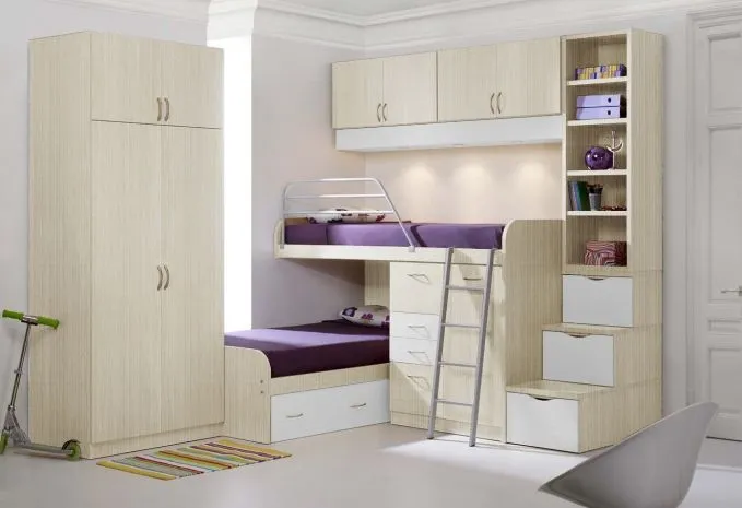 Camas dobles para espacios pequeños | Cuarto para los niños ... Camas dobles para espacios pequeños | Cuarto para los niños ...