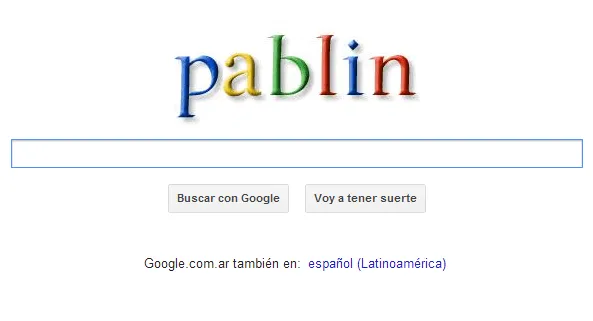 Cambiar el logo de Google por tu nombre - Divertidisimo - Taringa! Cambiar el logo de Google por tu nombre - Divertidisimo - Taringa!