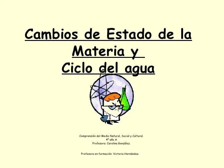 Cambios de estado y ciclo del agua
