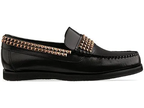 Caminando Studs Loafer in Black Brush Off at Solestruck. Caminando Studs Loafer in Black Brush Off at Solestruck.