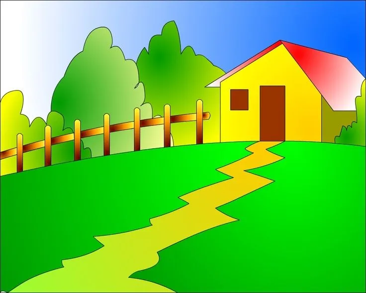 Casa con camino dibujo - Imagui