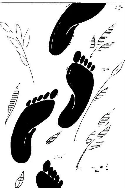 Camino de huellas de pies para colorear - Imagui Camino de huellas de pies para colorear - Imagui