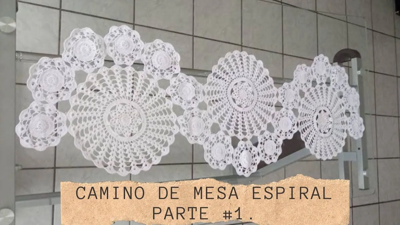 Camino de mesa crochet espiral parte 1