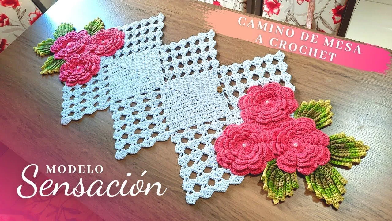 Camino de mesa a crochet modelo Sensación - canal ( Yessi Crochet ) - YouTube Camino de mesa a crochet modelo Sensación - canal ( Yessi Crochet ) - YouTube