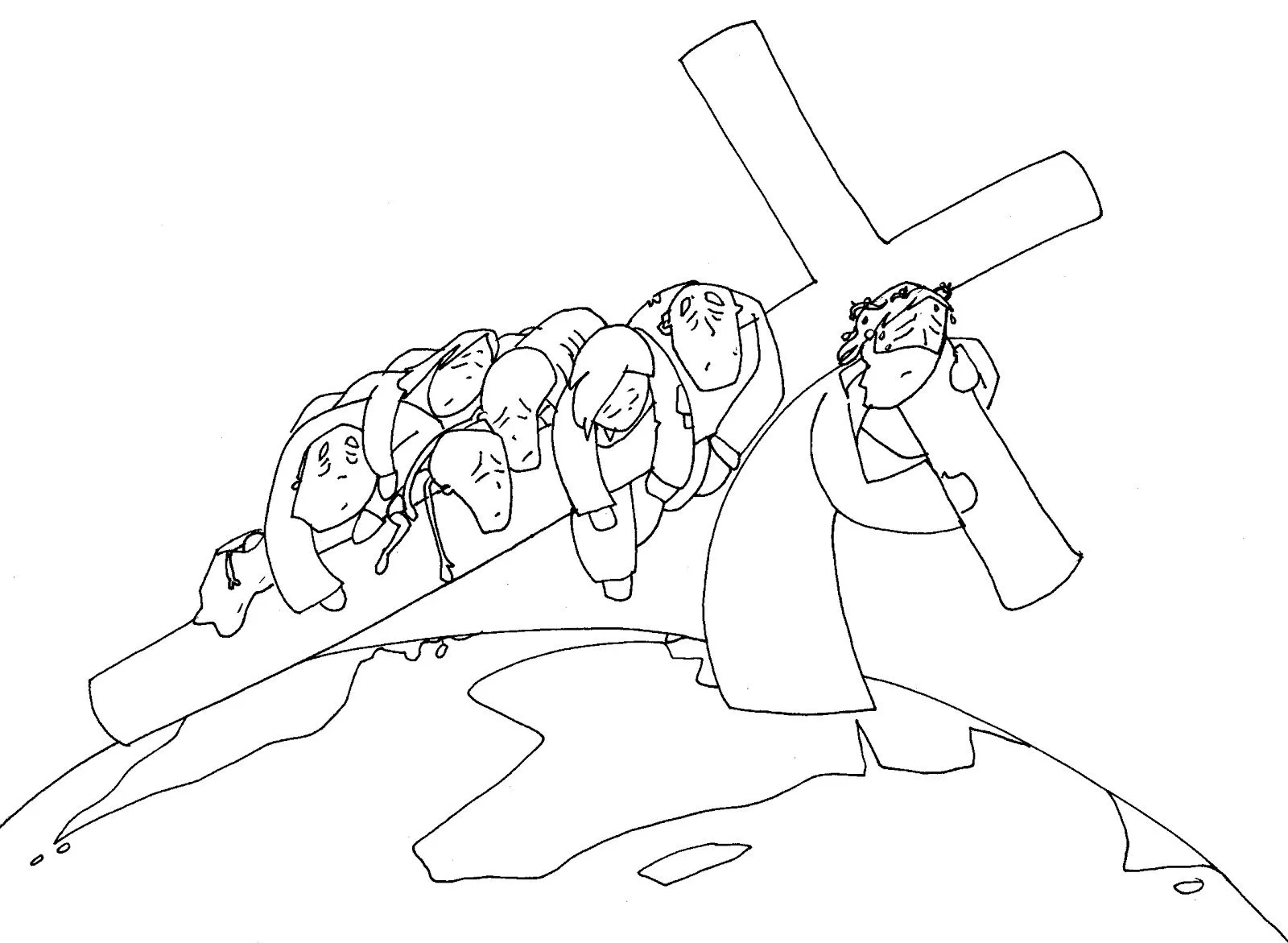 Camino hacia la Pascua: Viacrucis para colorear con dibujos de Fano Camino hacia la Pascua: Viacrucis para colorear con dibujos de Fano