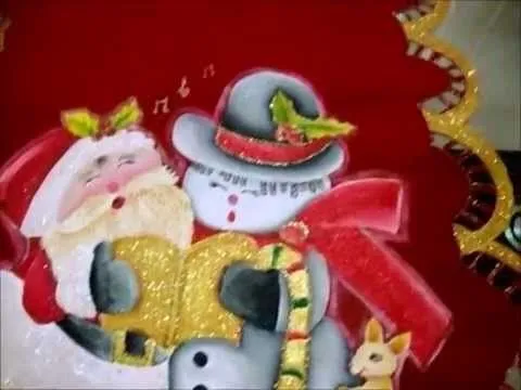 Caminos de Mesa Navideños Pintados - YouTube Caminos de Mesa Navideños Pintados - YouTube