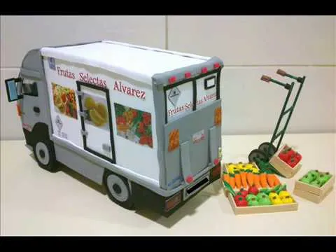 Camión de Frutero en Goma Eva - YouTube