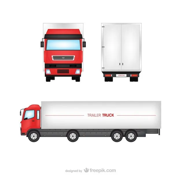 Camión tipo tráiler | Descargar Vectores gratis