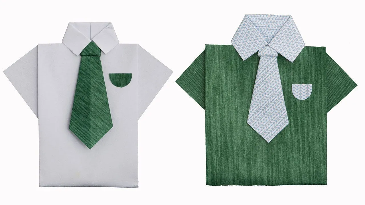 Cómo hacer una camisa de origami o papiroflexia Cómo hacer una camisa de origami o papiroflexia
