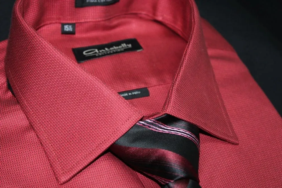 Camisas de Vestir : Camisa de Vestir Roja