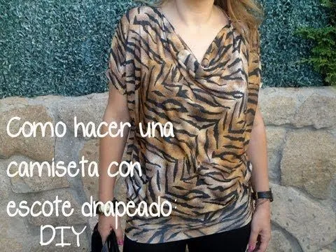 Como hacer un camiseta con escote drapeado: DIY - Patronesmujer ... Como hacer un camiseta con escote drapeado: DIY - Patronesmujer ...