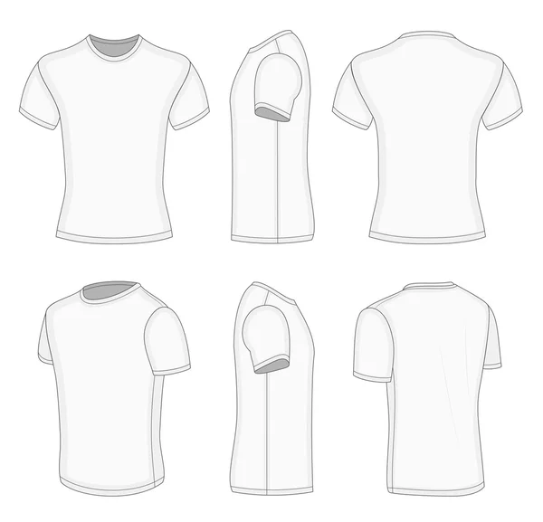 Camiseta de manga blanca seis vistas de todos los hombres cortos ... Camiseta de manga blanca seis vistas de todos los hombres cortos ...