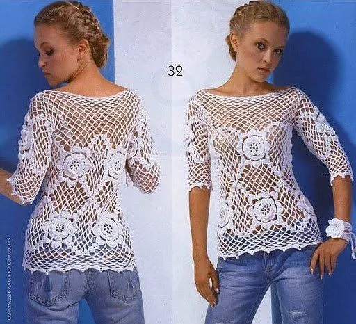 Camiseta tejida en crochet! | TEJIDOS!! | Pinterest Camiseta tejida en crochet! | TEJIDOS!! | Pinterest