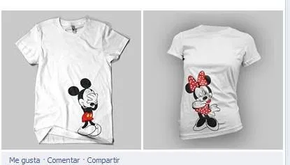 Camisetas para parejas Mickey Mouse - Imagui