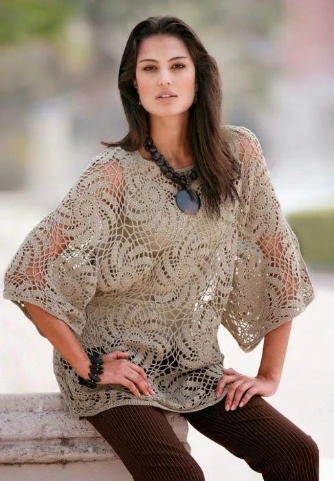 Camisola calada al crochet | Crochet y Dos agujas