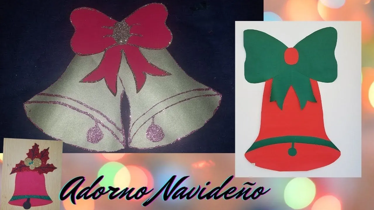 Como hacer una CAMPANA con cartulina / ADORNO NAVIDEÑO - YouTube Como hacer una CAMPANA con cartulina / ADORNO NAVIDEÑO - YouTube