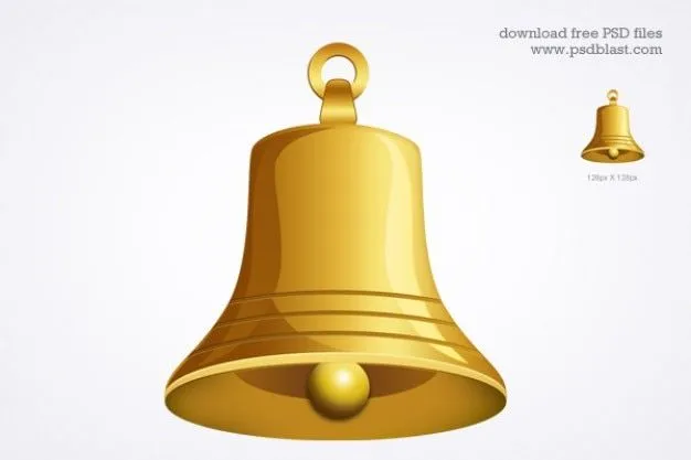 campana de oro icono psd | Descargar PSD gratis campana de oro icono psd | Descargar PSD gratis