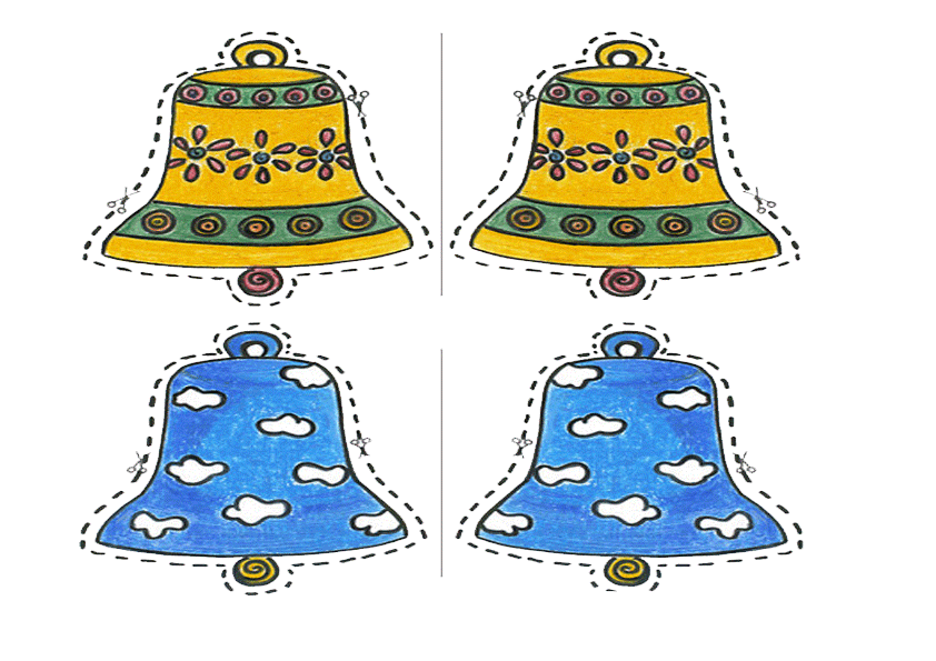 Campanas de navidad para imprimir y recortar