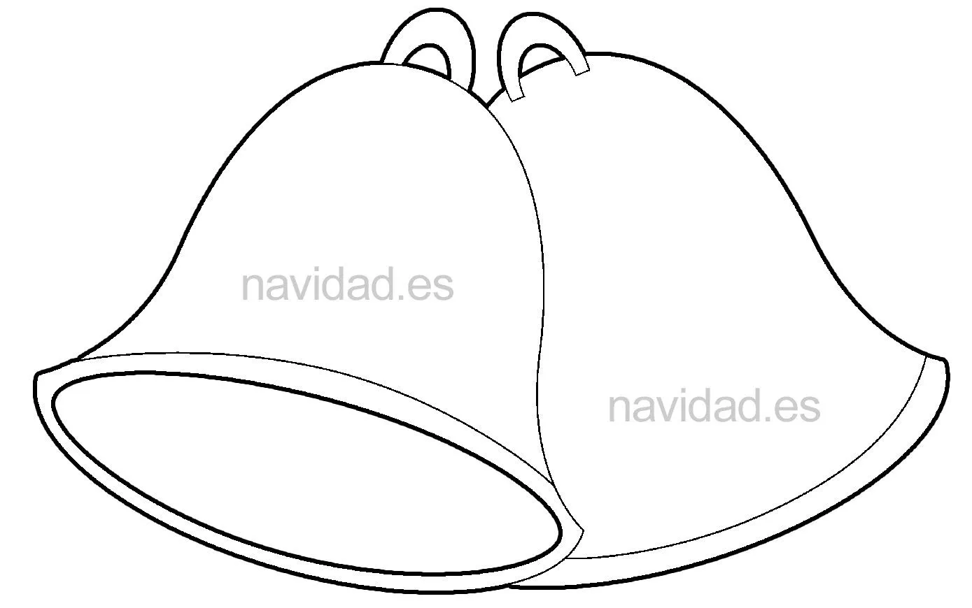 campanas navideñas para colorear y recortar.