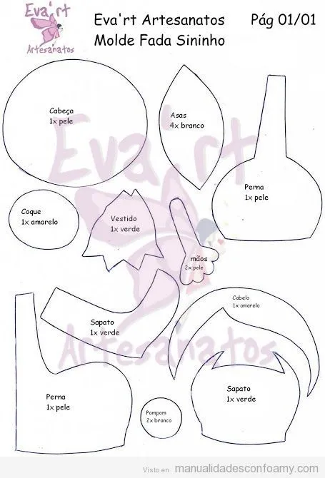 Campanilla | Manualidades con Foamy | Fotos, Ideas tutoriales y ... Campanilla | Manualidades con Foamy | Fotos, Ideas tutoriales y ...