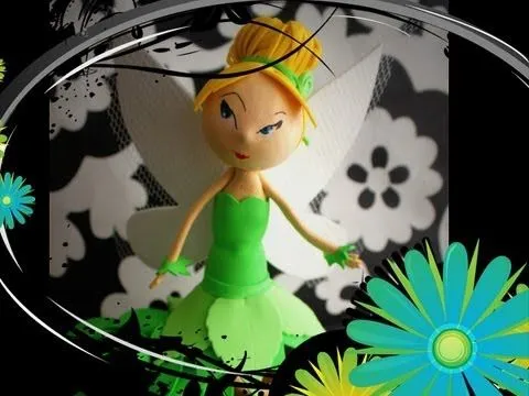 COMO HACER LA CAMPANITA EN GOMA EVA TINKER BELL cuerpo y vestido ...