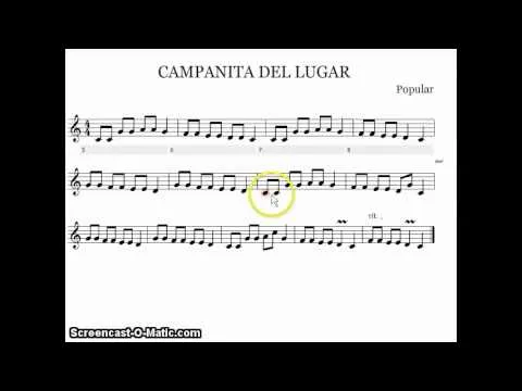Campanita del Lugar - Partitura - YouTube