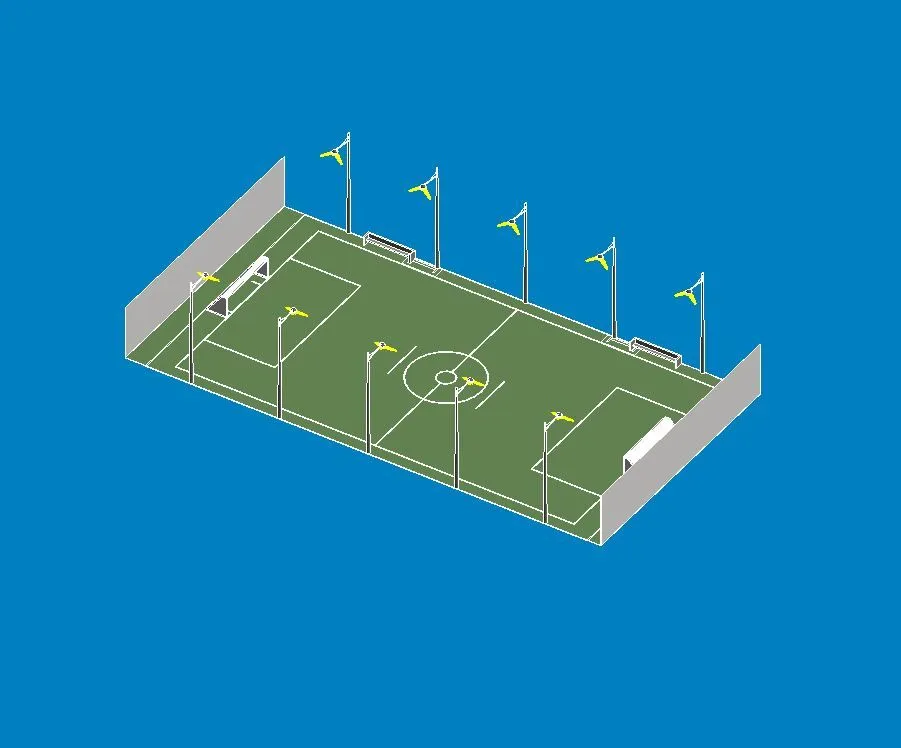 Campo de fútbol para Revit 01 - Familias Revit Gratis Campo de fútbol para Revit 01 - Familias Revit Gratis
