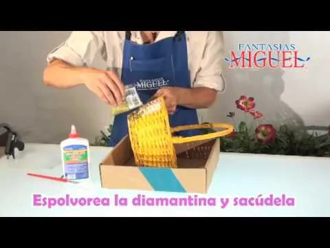 Como hacer una Canasta con diamantina . - YouTube