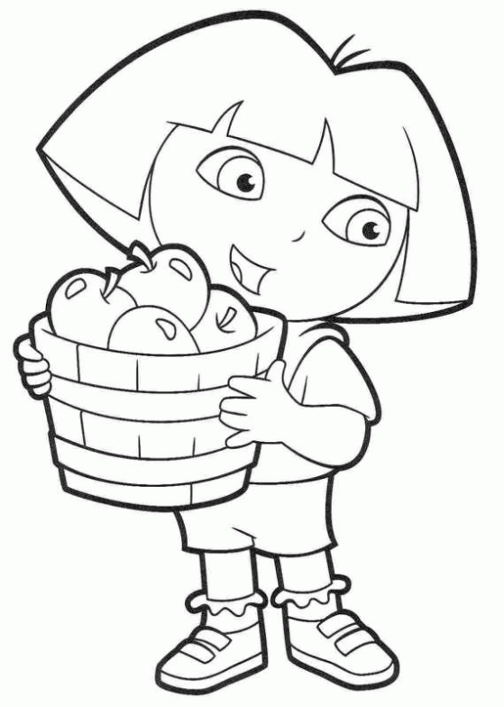 CANASTA DE MANZANAS PARA COLOREAR - Imagui