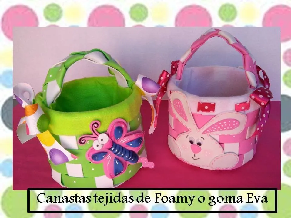 canasta tejida de foamy - YouTube