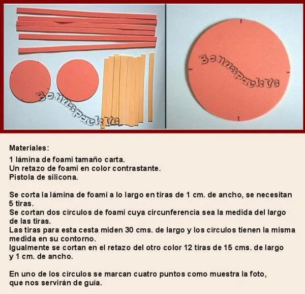 mis pequeñas manualidades: CESTA EN FOMI