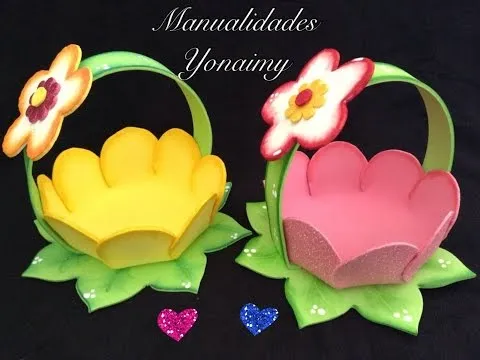 CANASTITA HECHAS DE FOAMY O GOMA EVA IDEALES PARA DULCEROS . - YouTube CANASTITA HECHAS DE FOAMY O GOMA EVA IDEALES PARA DULCEROS . - YouTube
