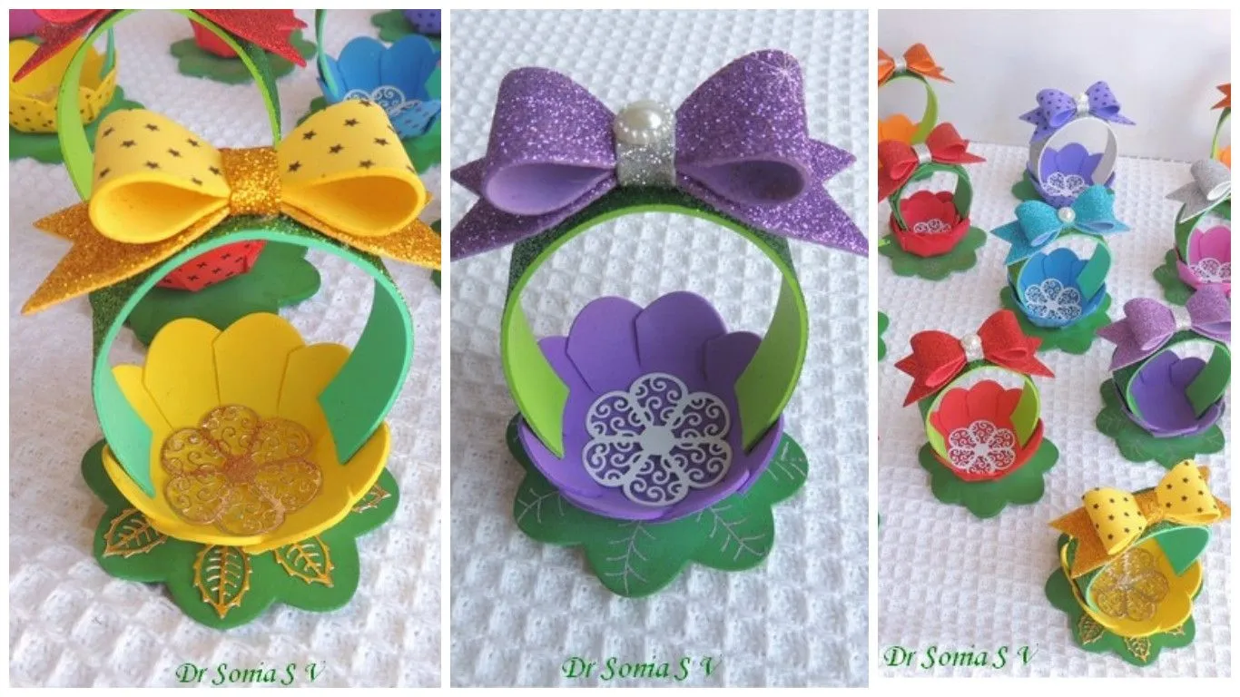 Cómo hacer canastitas con forma de flor para cumpleaños ~ lodijoella Cómo hacer canastitas con forma de flor para cumpleaños ~ lodijoella