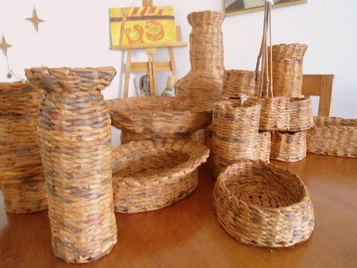 canastos de papel reciclado | Decoracion diseño y manualidades ... canastos de papel reciclado | Decoracion diseño y manualidades ...