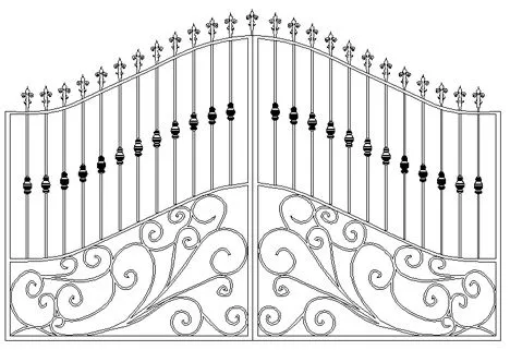 Cancelli in ferro battuto - gates dwg - 5