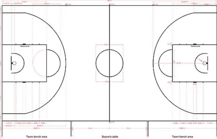 Cancha de baloncesto dibujo - Imagui